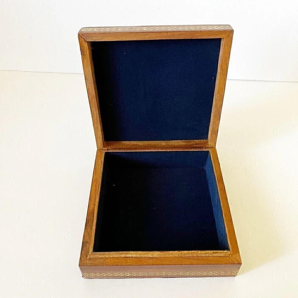 Indian Art Gemstone Painting Indian Wooden Jewelry Box Bani Thani Handcrafted